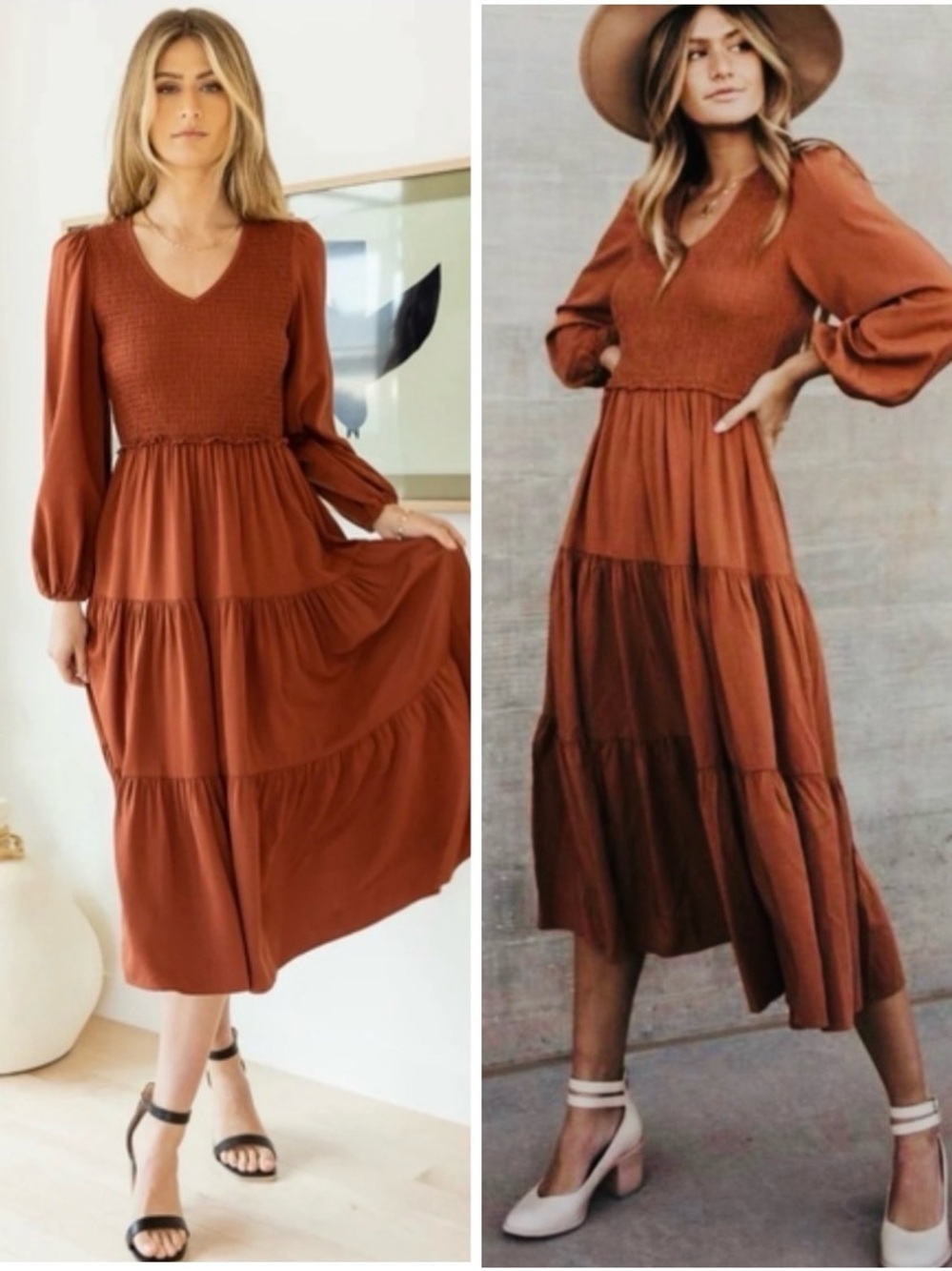 Bohme NWOT Rust midi dress